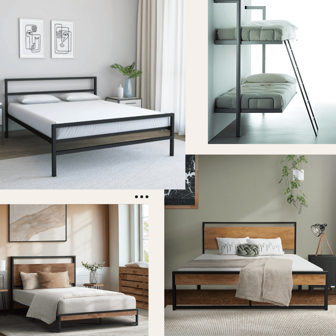 metal beds with smooth finish